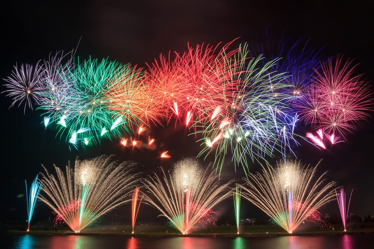 Chikugogawa Feuerwerk-Festival