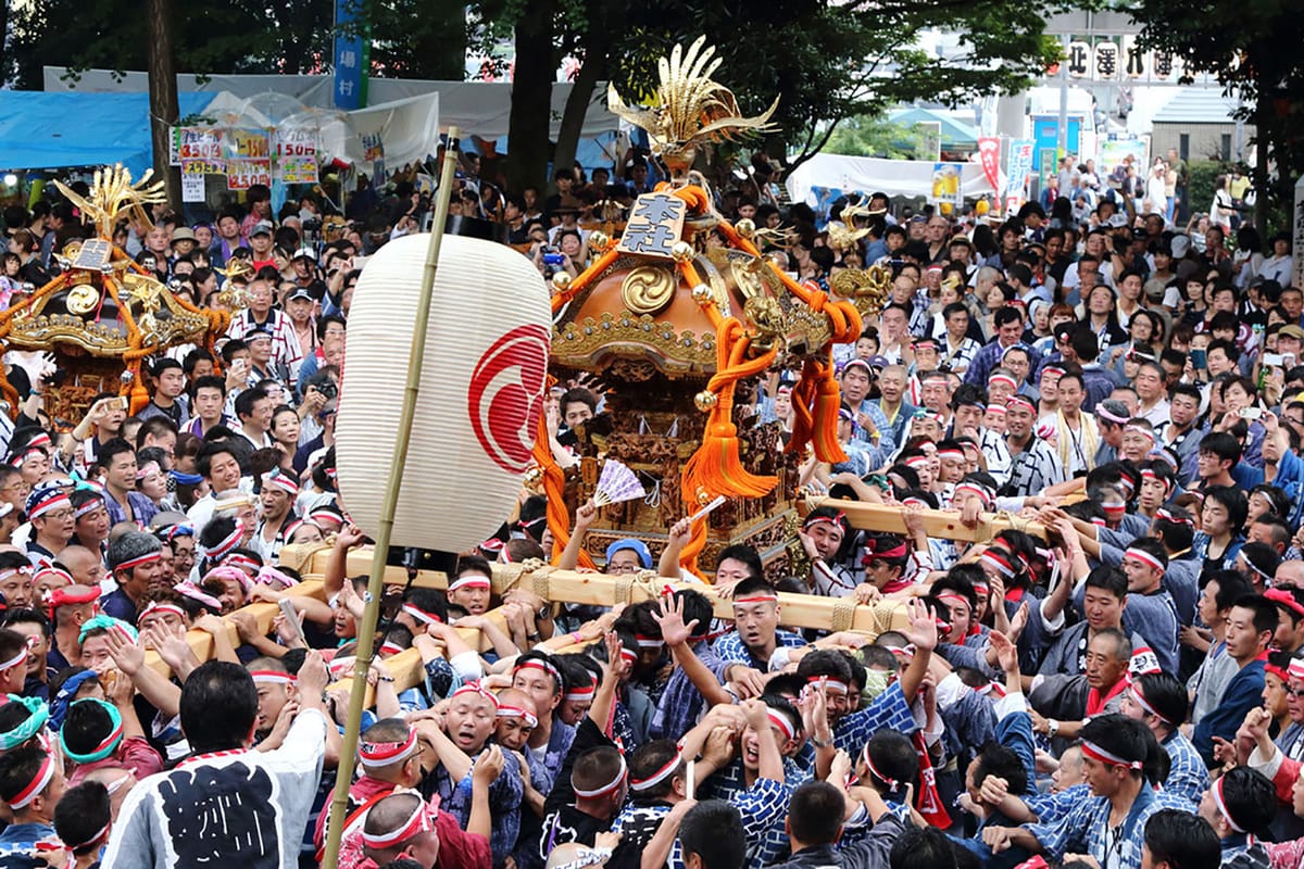 เทศกาลประจำปี Kitazawa Hachiman Jinja
