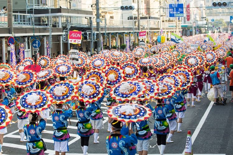 第62回鳥取しゃんしゃん祭 一斉傘踊り