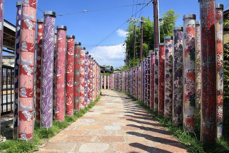 Randen Arashiyama Station Kimono Forest