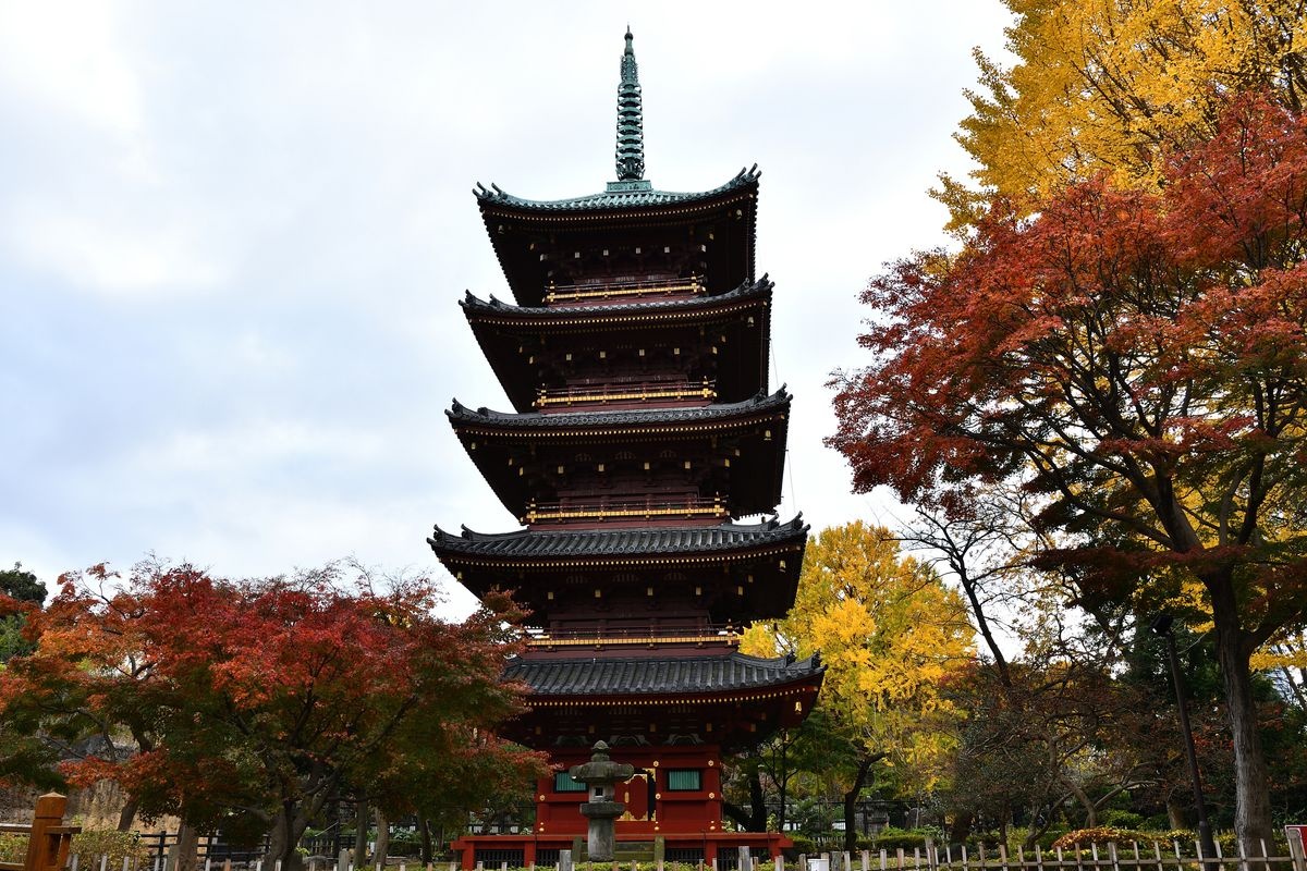 Antigua Pagoda de Kan'ei-ji (Kyū Kan'ei-ji Gojūnotō)
