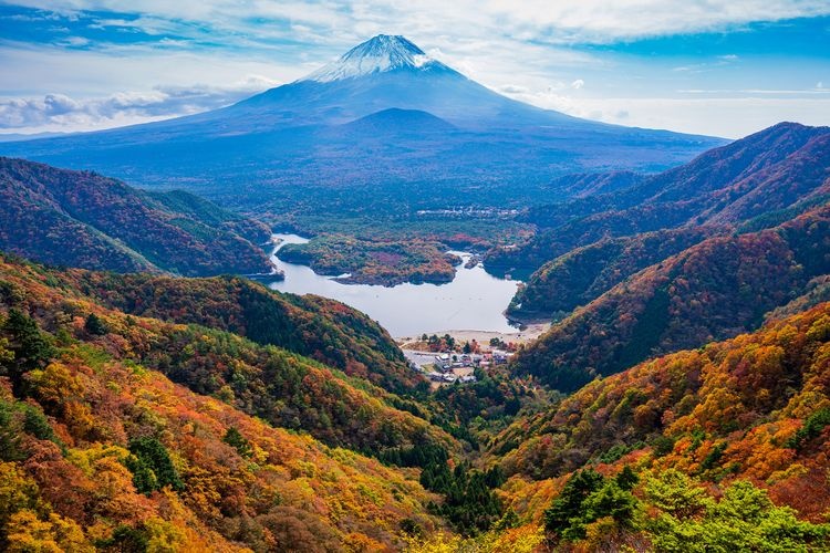 ช่องเขาโชจิน (Shoji Pass) - วิวพาโนรามาของภูเขาไฟฟูจิและทะเลสาบโชจิน